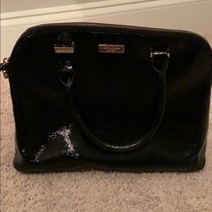 Kate Spade black patent leather satchel
